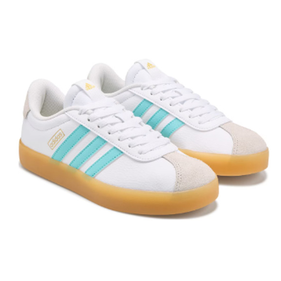 NEW ADIDAS VL Court Base Women's Size 10, White/Mint - Picture 3 of 6